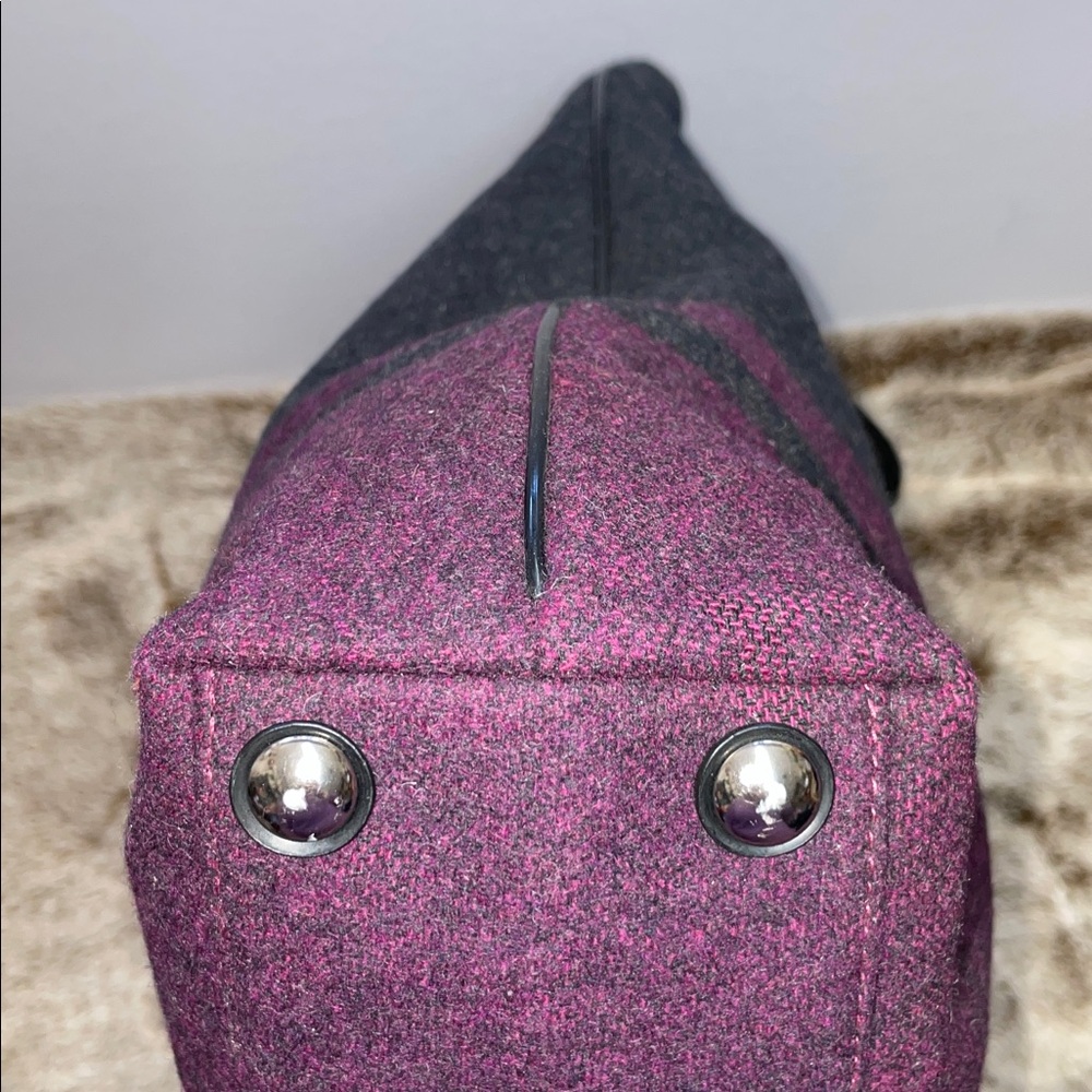 Coach Signature Stripe N/S Wool Tote - Picture 11 of 16